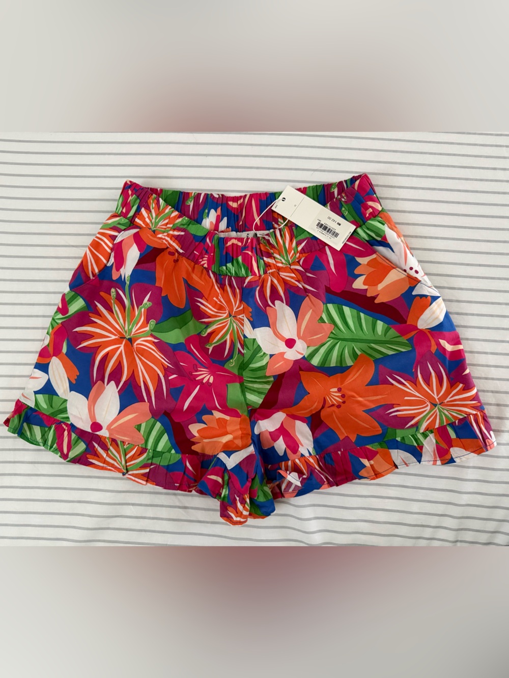 Janie and Jack Multicolor Tropical Ruffle Shorts size 12